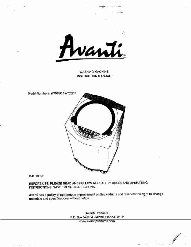 Avanti Washer W752PC-page_pdf
